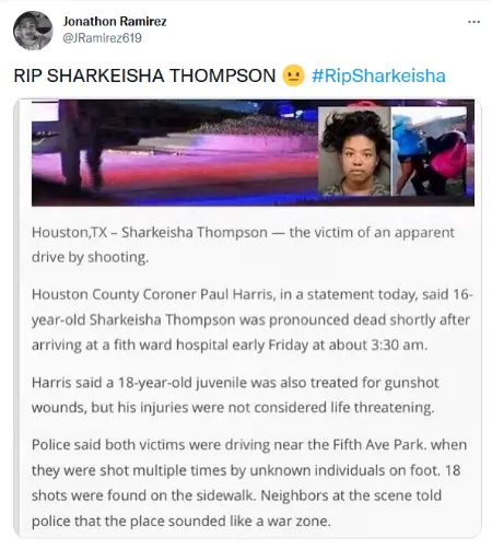 Shamichael Manuel is alive and Sharkeisha Thompson are not dead.